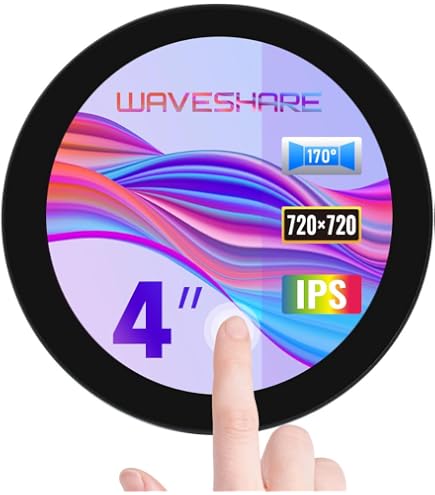 Waveshare 1.28-inch Ronde LCD Module - 240x240, 65K Kleuren, SPI, Voor Raspberry Pi, Arduino & STM32