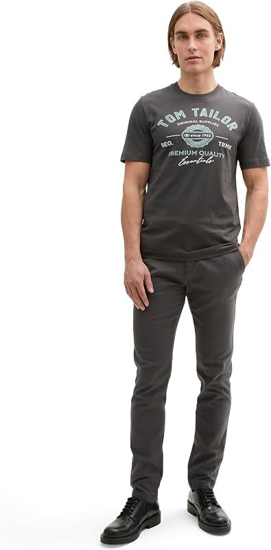 Maglietta con Logo Stampato, Uomo, Grigio (Tarmac Grey 10899), M