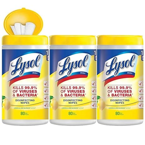 Buy Lysol Disinfecting Wipes Lemon Lime Blossom 240ct 3x80ct