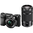 Sony Alpha a6000 Mirrorless Digital Camera w/ 16-50mm and 55-210mm Power Zoom Lenses Black