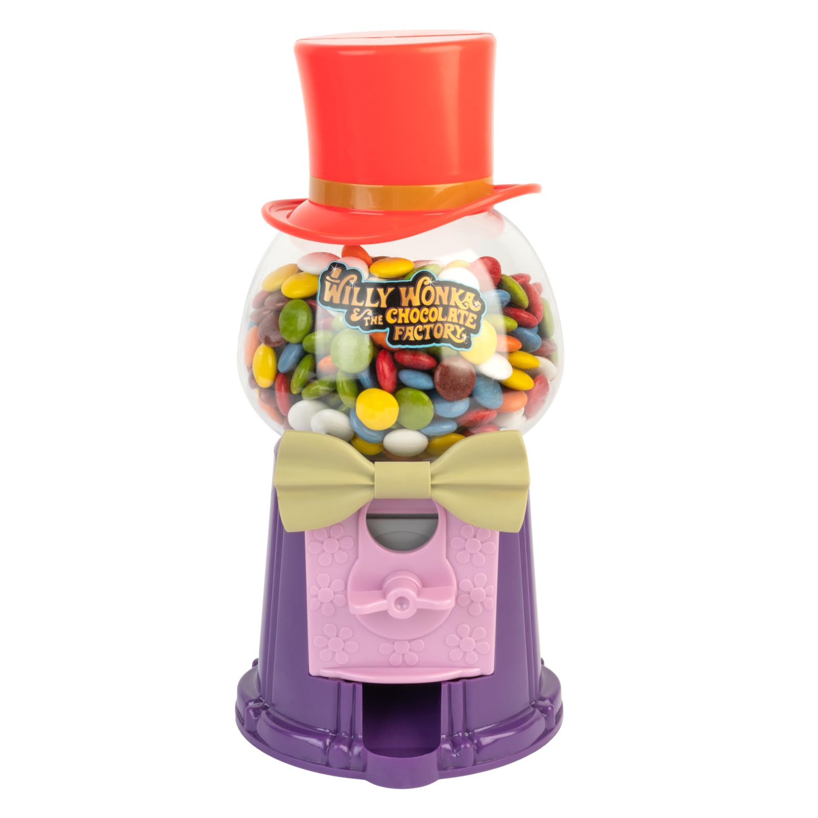 Grupo Erik Gumball Machine Willy Wonka & The Chocolate Factory | 10 x 5 x 5 inches - 25.4 x 12.6 x 12.6 cm Mini Vending Machine | Willy Wonka Hat Sweet Dispenser, Gifts Under 20 Pounds