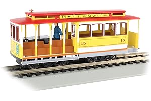 BACHMANN Cable Car with Grip Man - Maroon & Tan - HO Scale