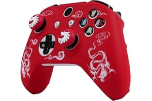 RALAN Controller Skin for Xbox One, Anti-Slip Silicone Controller Cover Protector Case Compatible for Xbox 1 Wireless/Wired Gamepad Joystick with 2 Cute Thumb Grips Caps.