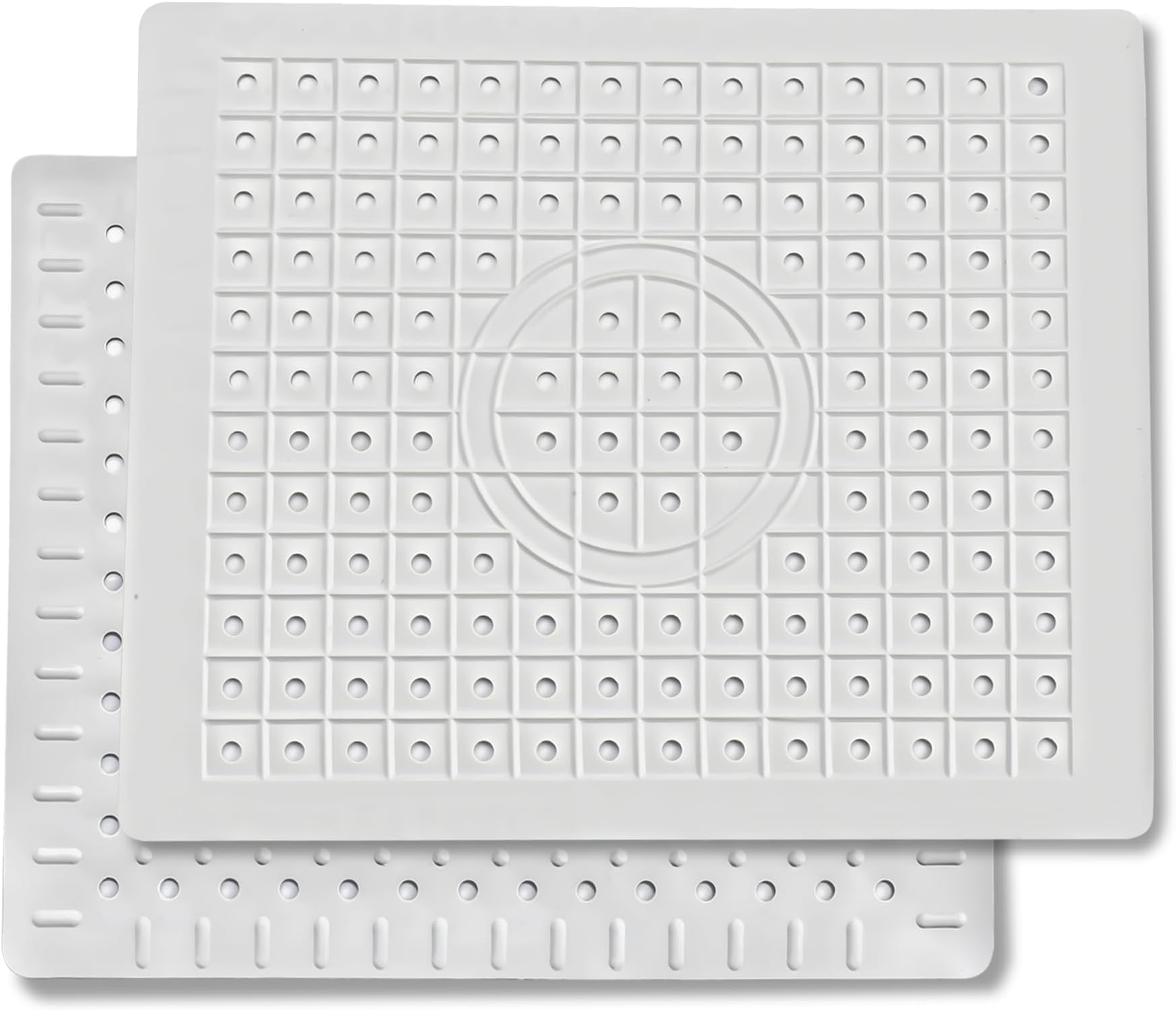 Photo 1 of U UAIREMSIC 2 Pack Kitchen Sink Mat Drain Pad Protector 10" x 12" Non-Slip Rubber Durable (Light Gray)