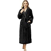 NY Threads Women's Fleece Shawl Collar Bathrobe Plush Long Spa Robe, Medium