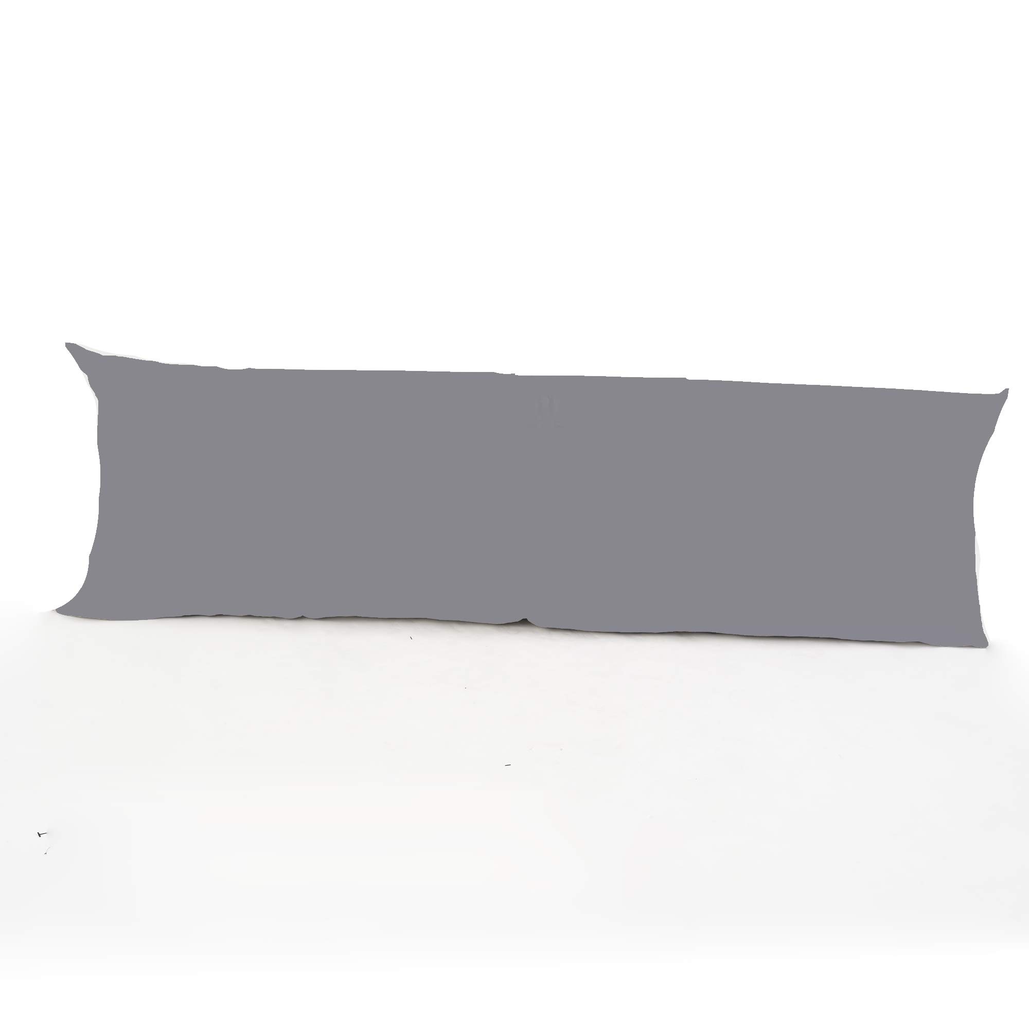 clicktostyle Easy Care Bolster Double 4ft 6inches (137 cm x 50 cm) (54"x19") Long Polycotton Pillow Case Only 20 Colours Available (Grey)