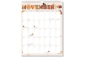 SUNEE 2025 Wall Calendar 8.5x11, 18 Months Hanging Monthly 2025 Calendar, October 2024 to March 2026, for Organizing & Planning, Cute