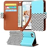 iPhone 7 Case, E LV iPhone 7 Case Cover - Flip Folio Full Body Protection for Apple iPhone 7 - [ZIGZAG]