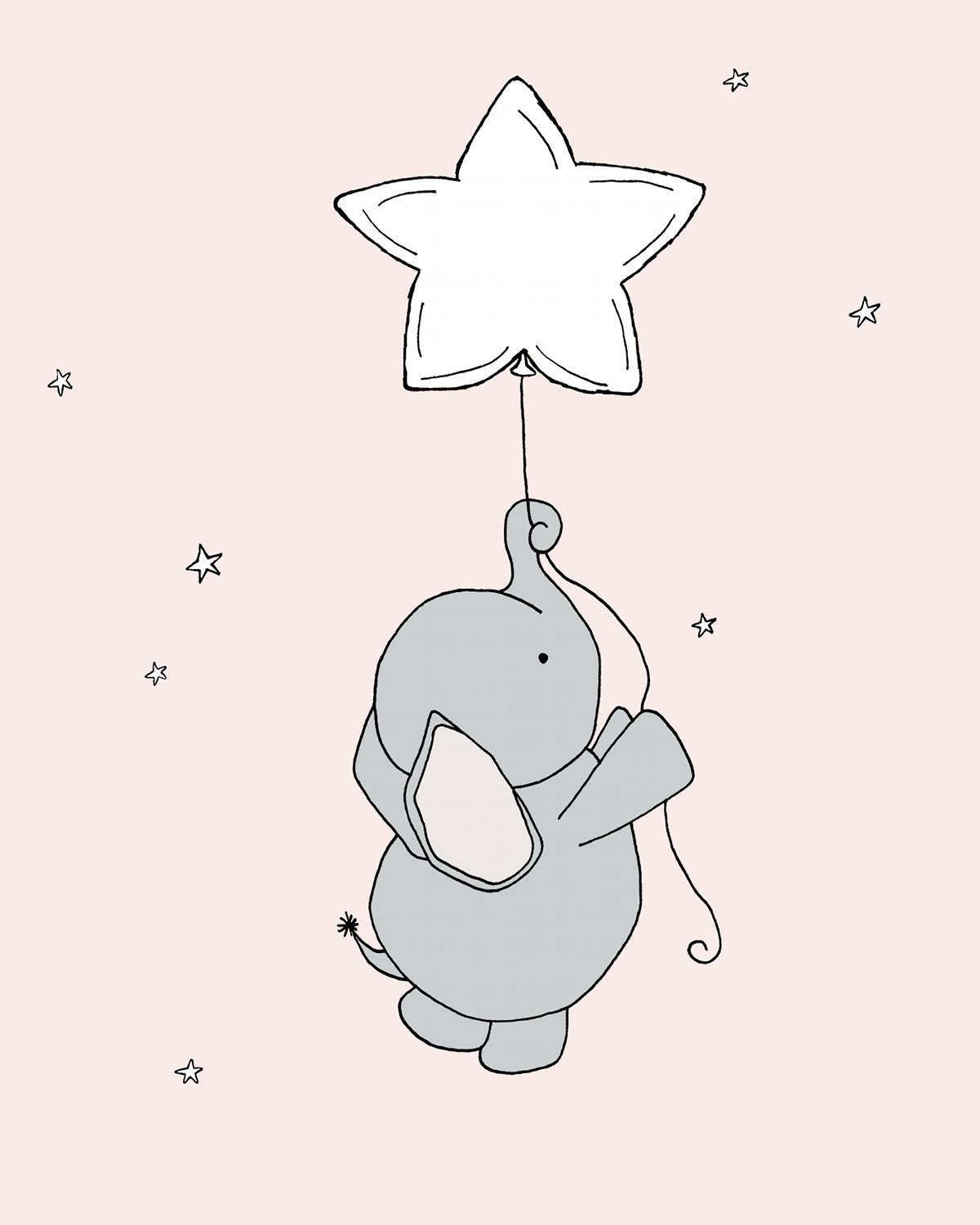 elephant nursery art