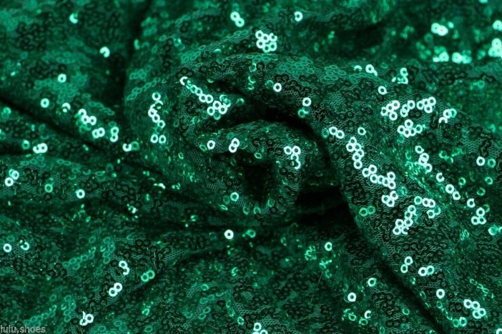 3mm Sequins Fabric 2 Way Stretch Fish Scales Multicoloured Material for Carnival Crafts - 130cm Wide (1 METRE, Turquoise)