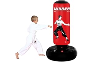 VCOLAN Kids Punching Bag, 67" Stable Inflatable Boxing Bag for Age 5-12, Ninja Karate Taekwondo Training Toy, Christmas Birthday Gift