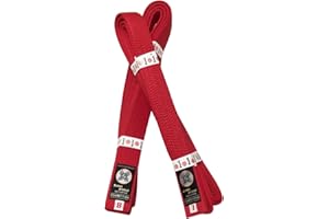 Ronin Deluxe Cotton Red Belt - Masters Belt for Karate, Tae Kwon Do, Judo, Jiu-Jitsu Martial Arts
