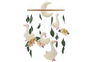 Gueiddi Goose Mobile for Crib Handmade Felt Nursery Decor Crib Mobile Goose for Bassinet Baby Shower Newborn Baby Gift (Goose)