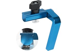 POWERTEC 3" Fence Flip Stop, Patent Pending Curved-Based T Track Stop for Miter Saw, Table Saw, Drill Press, Router Table, Miter Gauge, T Track Accessories with T Bolt for Woodworking (72041)