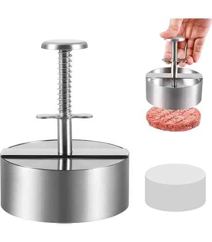 Presse à Hamburger Réglable – Moule Anti-adhésif En Aluminium, épaisseur 1 Cm Max, Parfaite Pour Barbecue