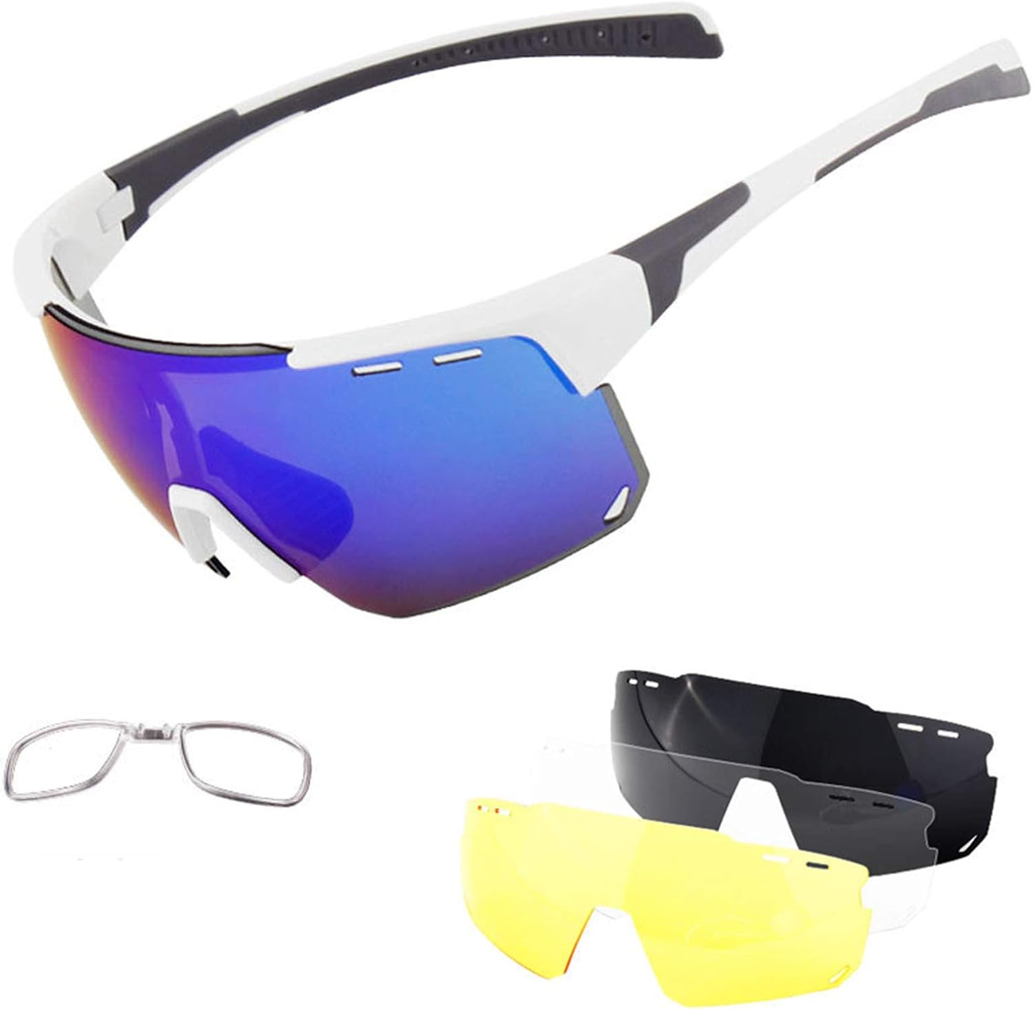 Pteng Ultraviolet raysPolarised Sports Sunglasses,UV 400 Protection Cycling Eyewear With 4