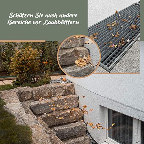Teichnetz, Gartennetz, Vogelschutz-Netz, Pool Netz, Obstbaumnetz, Vogelabwehr-Netz, Laubnetz, Witterungs- & UV-beständig, robust, 15x Erdhaken & 15x Kabelbinder (4 x 5m) – Bild 6
