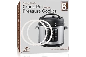 IABLER Original Sealing Ring Compatible with Crock-Pot Quart and 6 Quart Pressure Cooker Replacement Gasket for Crock Pot 6 Qt Silicone Seal Ring - 2 Packs