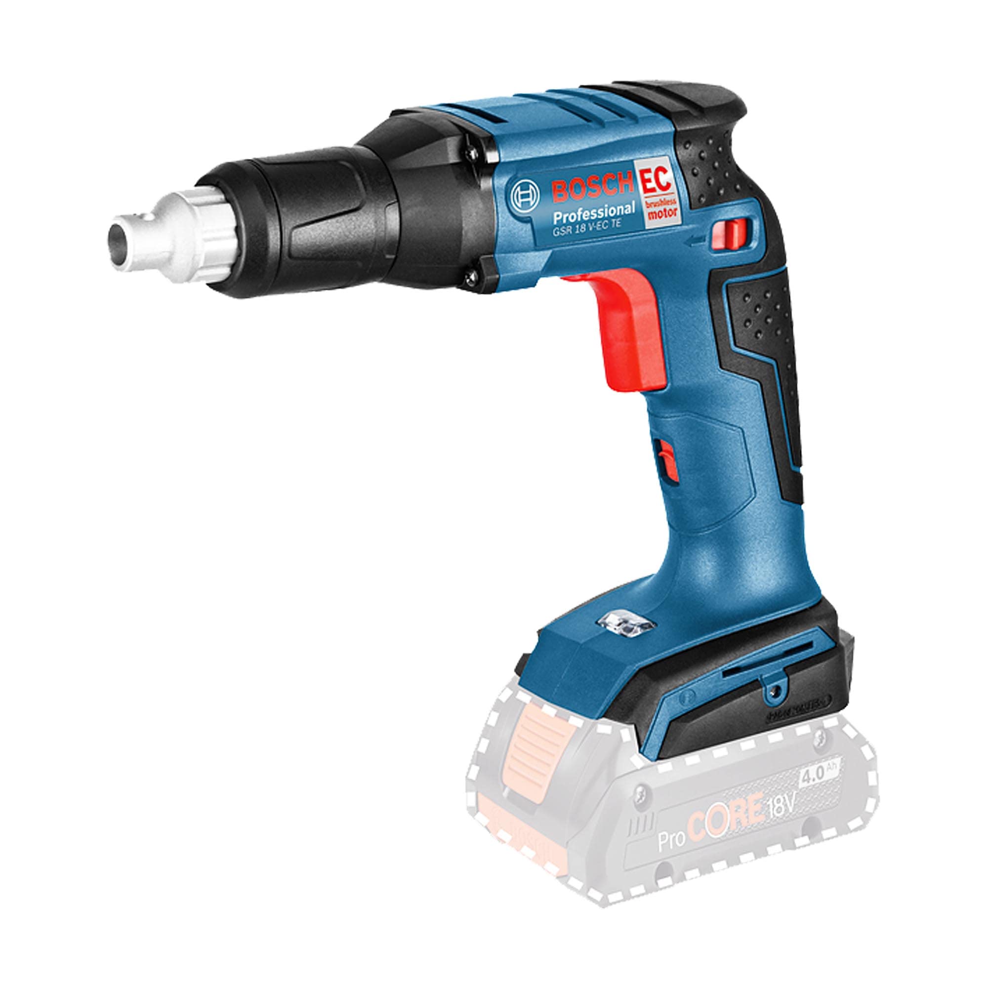 Bosch Professional 18V System Cordless Drywall Screwdriver GSR 18V-EC TE (max. Torque: 25Nm, 1/4" Internal Hexagon, Without Battery/Charger, L-BOXX)