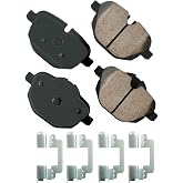 Akebono Brake Pads, Euro, Rear, compatible with BMW 2011-2018, Set of 4