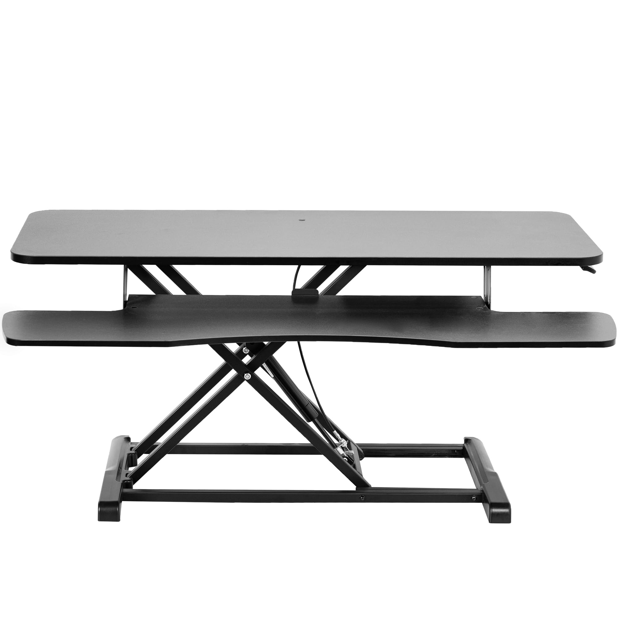 VIVO 42 inch Desk Converter, K Series, Height Adjustable Sit to Stand Riser, Dual Monitor and Laptop Workstation with Wide Keyboard Tray, Black, DESK-V042KB