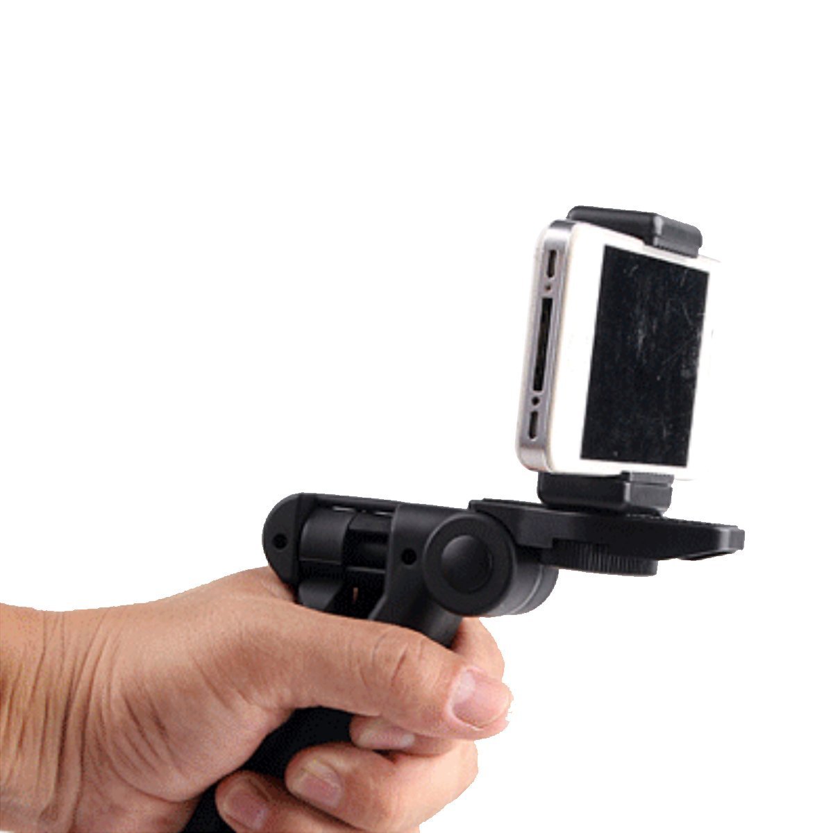 ProCIV Mini Tripod,Mini Tripod Mount + Phone Holder Clip Desktop Self-Tripod for Digital Camera & iPhone 6/6S/5S/SE,Samsung Galaxy S5/6/7 Note 2 3 4 and other Smartphones(Phone Clip / Gopro Clip)