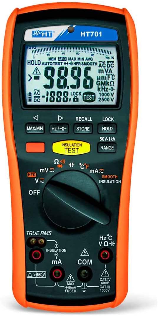 HT Instruments HT701 Professional TRMS Multimeter + Insulation Meter