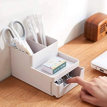 Amazon Co Jp Elegant Life 小物入れ ペン立て オフィス収納ケース 文房具収納ボックス 小物収納 卓上収納ホルダー リモコン収納 整理整頓 引き出し付き Diy 工具 ガーデン