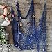 Youbedo Mediterranean Style Nautical Fish Net with Shells Blue Seaside Wall Home Decor