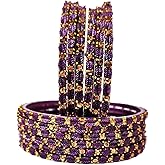 Shemass™ Leaf Design Trendy Bangle Set For Women & Girls |Indian Bollywood Colourful Glass Bangles Collection