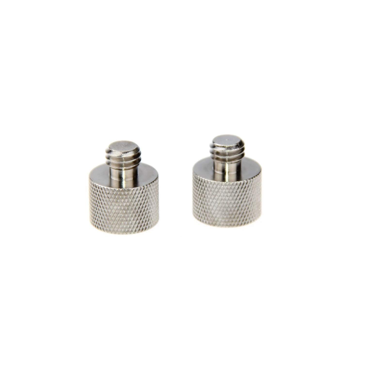 CAMVATE 3/8"-16 Male to 5/8"-27 Female Thread Adapter for Microphone Mounts and Stands(2 Pieces)