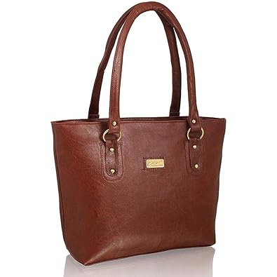 Brisfine Womens And Girls Pu Stylish Handbag (Colour brown)