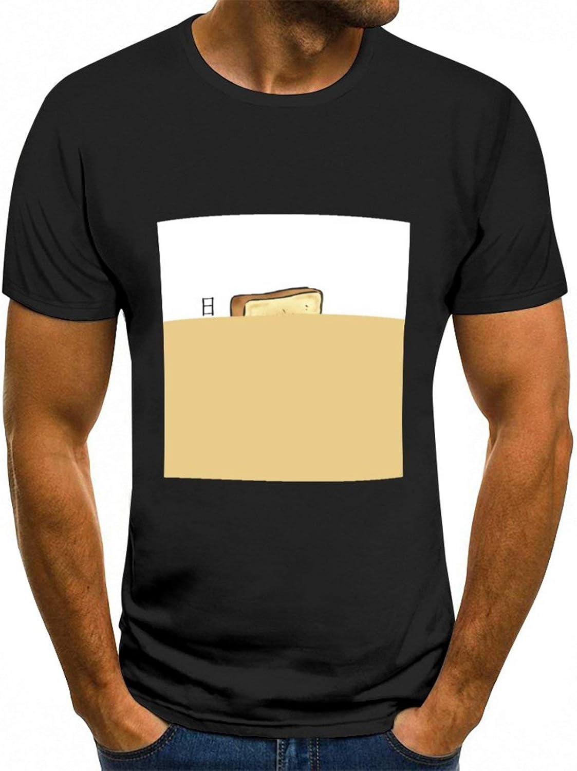 xiaojun Unisex Anime Nichijou-Tissue Box Toaster Print T Shirts