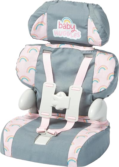 Casdon Grey Car Booster Seat for Dolls up to 35cm 3+ Age