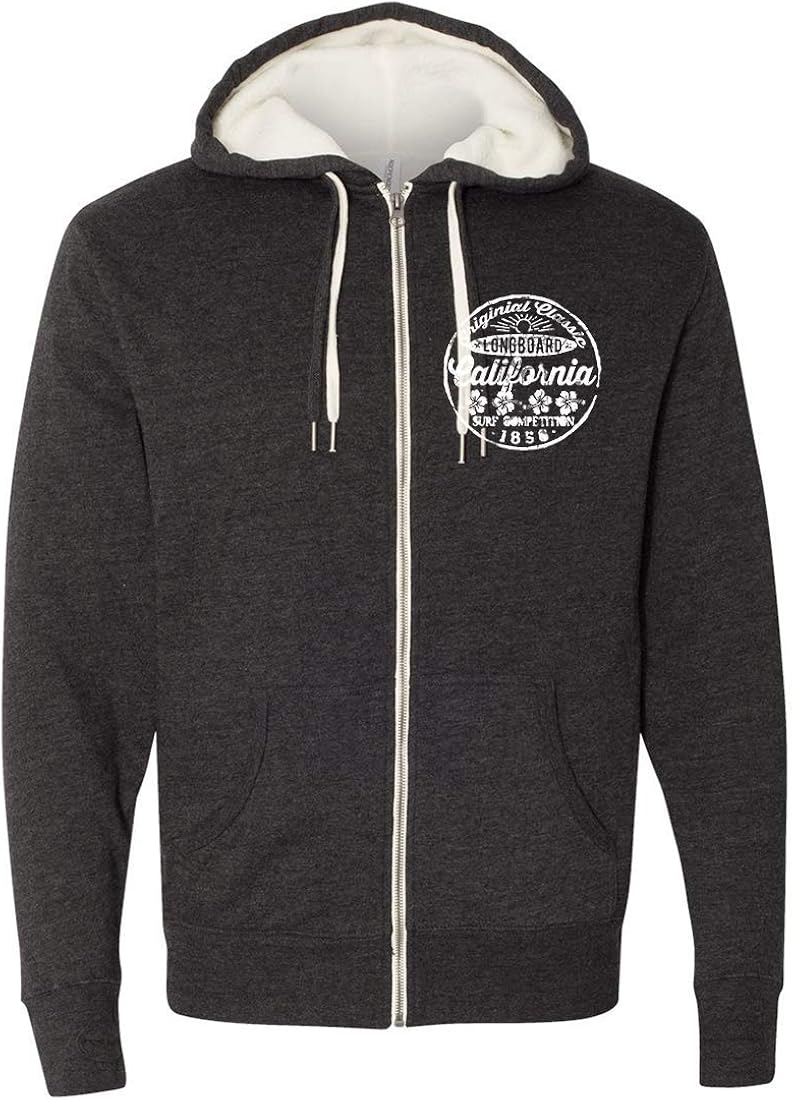 heathered sherpa hoodie