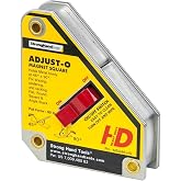 Strong Hand Tools Adjust-O Heavy Duty Magnetic Welding Square, 90 lb Pull Force, On/Off Switch, Double Plate, 30&deg;/60&deg;, 45&deg; &amp; 90&deg; Angles, 4.4 x 3.8 x 1.1 in., MSA46-HD