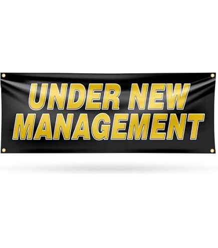 4LessCo 2x4 Feet UNDER NEW OWNERSHIP Banner Sign Fabric