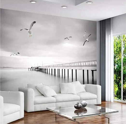 Téléchargement gratuit Images Papier Peint Pont De Mer Noir Et Blanc Moderne Et Minimaliste actualisé salutations