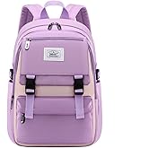 LANSHIYA Kids Backpack Solid Color Girls Elementary Middle School Casual Daypack Lightweight Bookbag for Teens Travel Bag