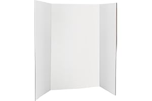 Trifold Poster Board 36" x 48" White Presentation Board Science Fair Display Boards - for School, Fun Projects and Business Presentations - by Emraw