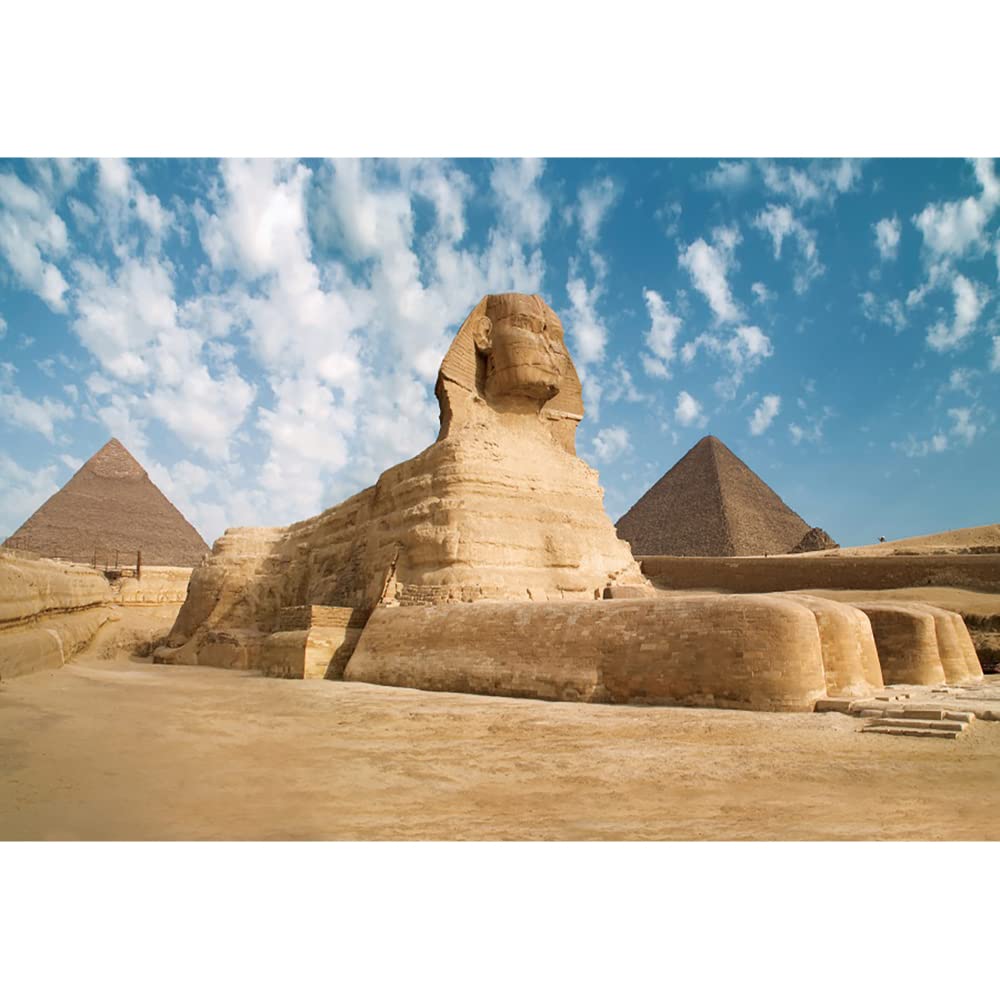 Aoihrraan 3x2,5m Egypt Pyramids Backdrop Sphinx Ancient Egyptian Historical Civilization Sites Photography Background Archaeology Course Travel Theme Party Video Shoots Portrait Photo Studio Props