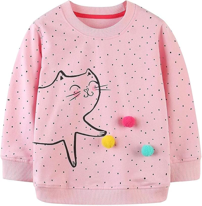 TEDD Kids Girls Sweatshirt Cotton Long Sleeve Jumper Winter Spring