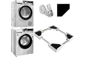 Kiss Core 29 inch Washer Dryer Stacking Kit, Universal Stacking Kit for Washer and Dryer, Adjustable 29"/28"/27"/26"/25"/24" Washer and Dryer Stacking Kit with Ratchet Strap