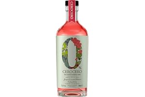 THINK DISTRIBUTORS CeroCero Hibiscus & Lingonberry Non Alcoholic Gin, Floral and Tangy Premium Non Alcoholic Spirits - Halal, Low Sugar, Vegan and Gluten-Free, Part of the Spirits of Virtue Range (700ml)