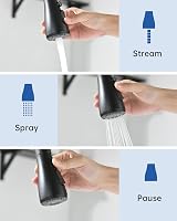 APPASO Black Kitchen Tap Mixer Pull Out Spray 360° Swivel 3 Modes view 3