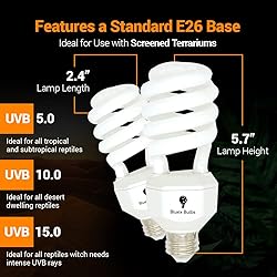 2 Pack 23-Watt Reptile Bulb Tropical UVA UVB Light