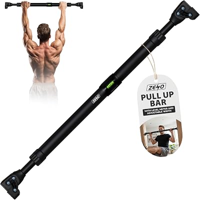 ZENO Pull Up Bar Doorway 72-102 cm Adjustable Heavy Duty Black
