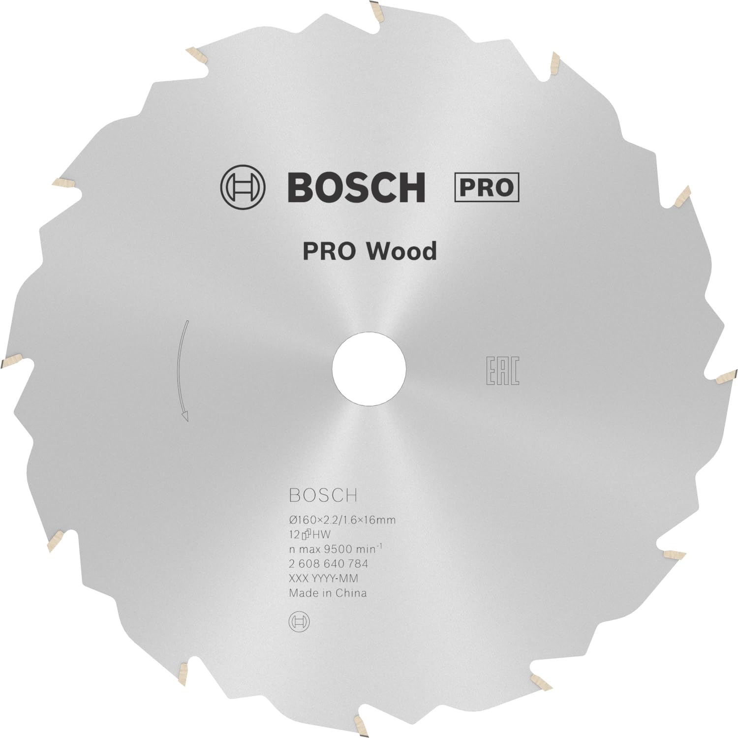 Bosch 1x PRO Wood Circular Saw Blade for Corded Hand-Held Circular Saws (for Softwood, Hardwood, Ø mm, Professional Accessory Hand-Held Circular Saw)