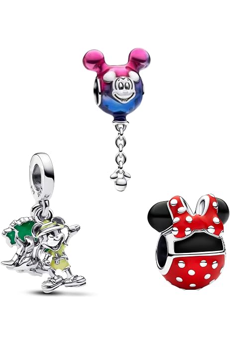 PAGOGO 925 Sterling Silver Cartoon Animal Charms With Cubic Zirconia - For Bracelets & Necklaces, Gift For Women & Girls
