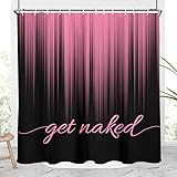 AAtter Black and Pink Shower Curtain Standard Ombre